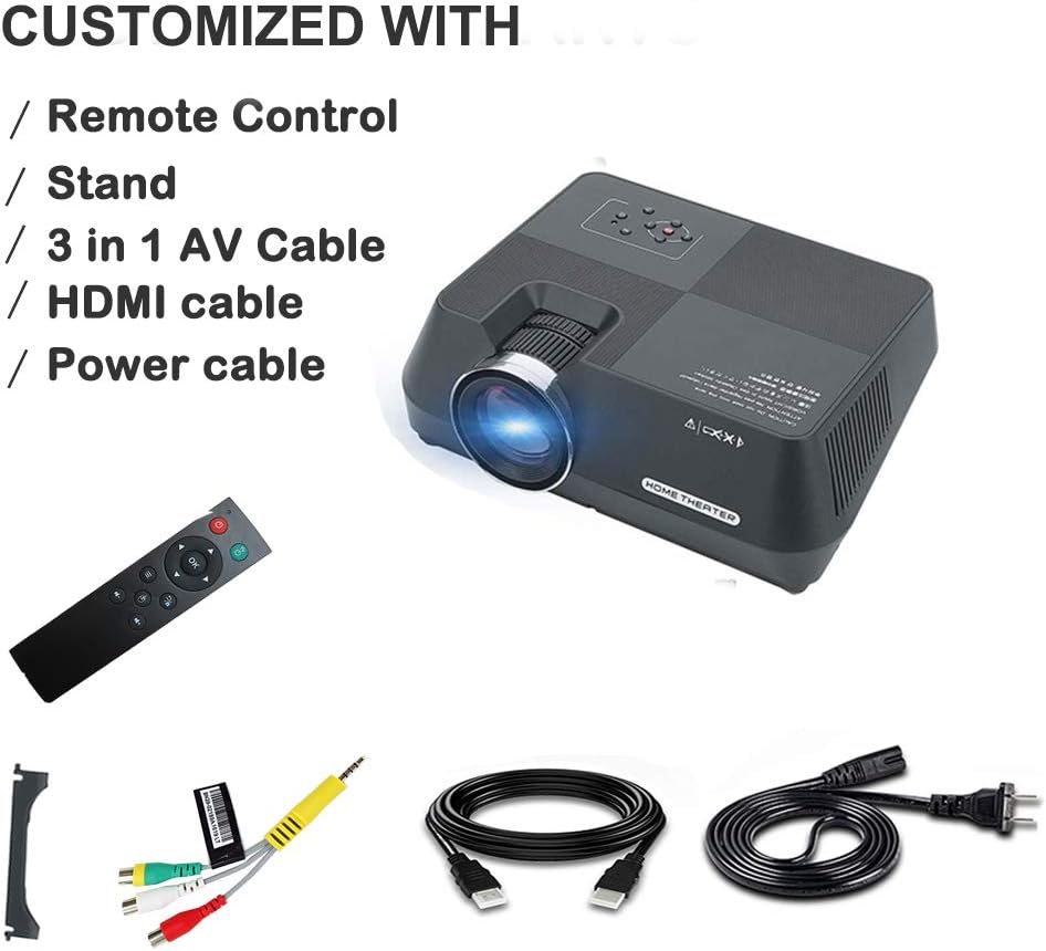 1080P Multimedia LCD Projector for Home Theater Entertainment