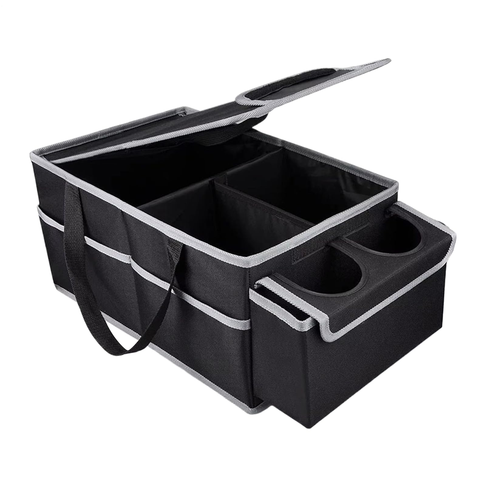 Organizer Da Sedile Passeggero Auto Molteplici Scomparti, Portabicchiere | Organizer Per Bagagliaio Auto Design Pieghevole Per Bagagliaio, Camion, Campeggio, Viaggio, Carico, Attrezzi, Interni