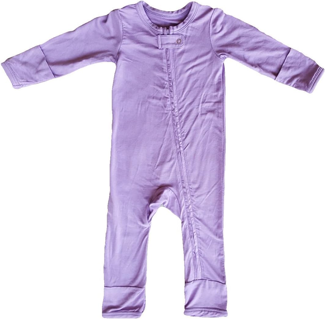 Kozi & Co...... Baby Romper Coverall, Long Sleeve - Bamboo Clothing - Infant Girls and Boys - by