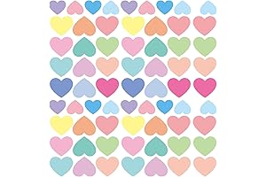 160 Pcs Colorful Heart Wall Stickers Removable Peel and Stick Hearts Mural...