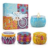 JXDLSQ Candles Gifts for Women Mom|4 Pack Candles for Home Scented|17.6 oz 120H Burn Time Soy Wax Ar