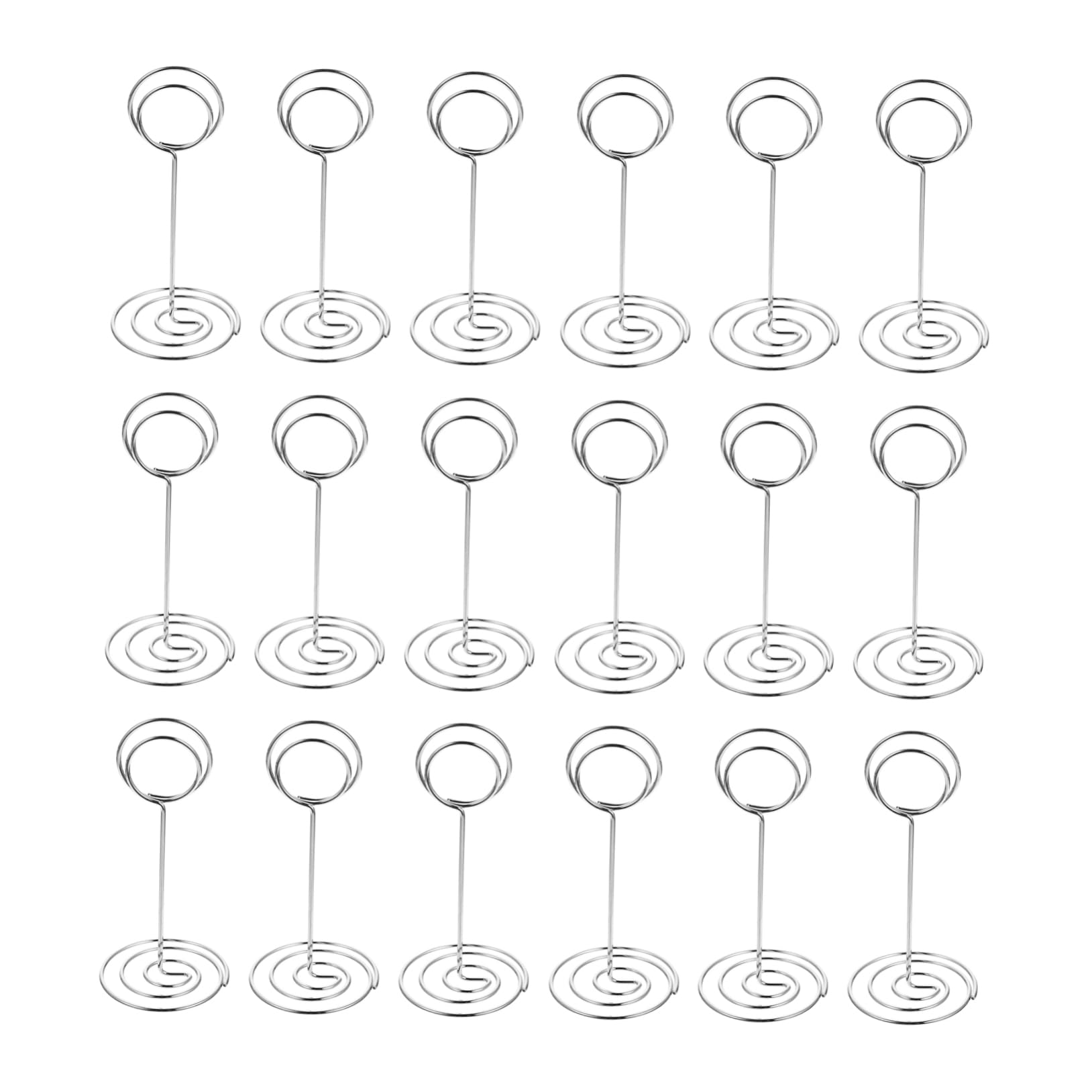 KICHOUSE 20Pcs Memo Clips for Wedding Desktop Photo Display Clamps Round Base Message Holders Table Card Stands for Notes Menus and Name Cards Peacock