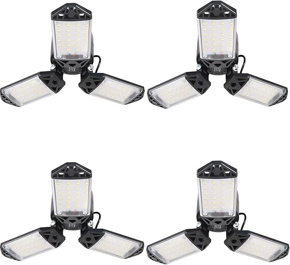 4Pack Garage Light, 80W LED Garage Lights,8000LM 6500K Deformable LED