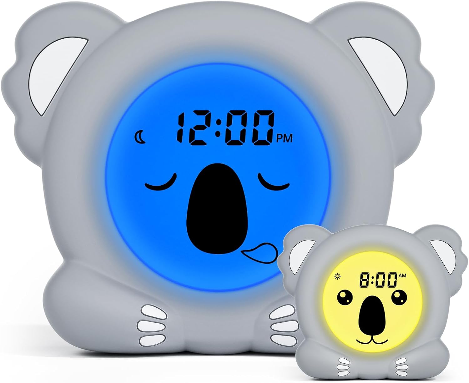 B&H Toddler Sleep Training Clock, USB Powered Ok to Wake Clock for Kids, Drop Proof Children Clock for Bedroom, Koala Expression Changes and Friendly Lighting for Better Family Sleep