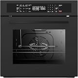 Nuur - Horno Empotrable de Gas LP 58 Litros con Air Fry, Conveccion, Rosticero (Rotisserie), Controles Digitales, Timer 9 Horas, Puerta Triple Vidrio, Child Lock, Negro Mate - HOHIB60MLP