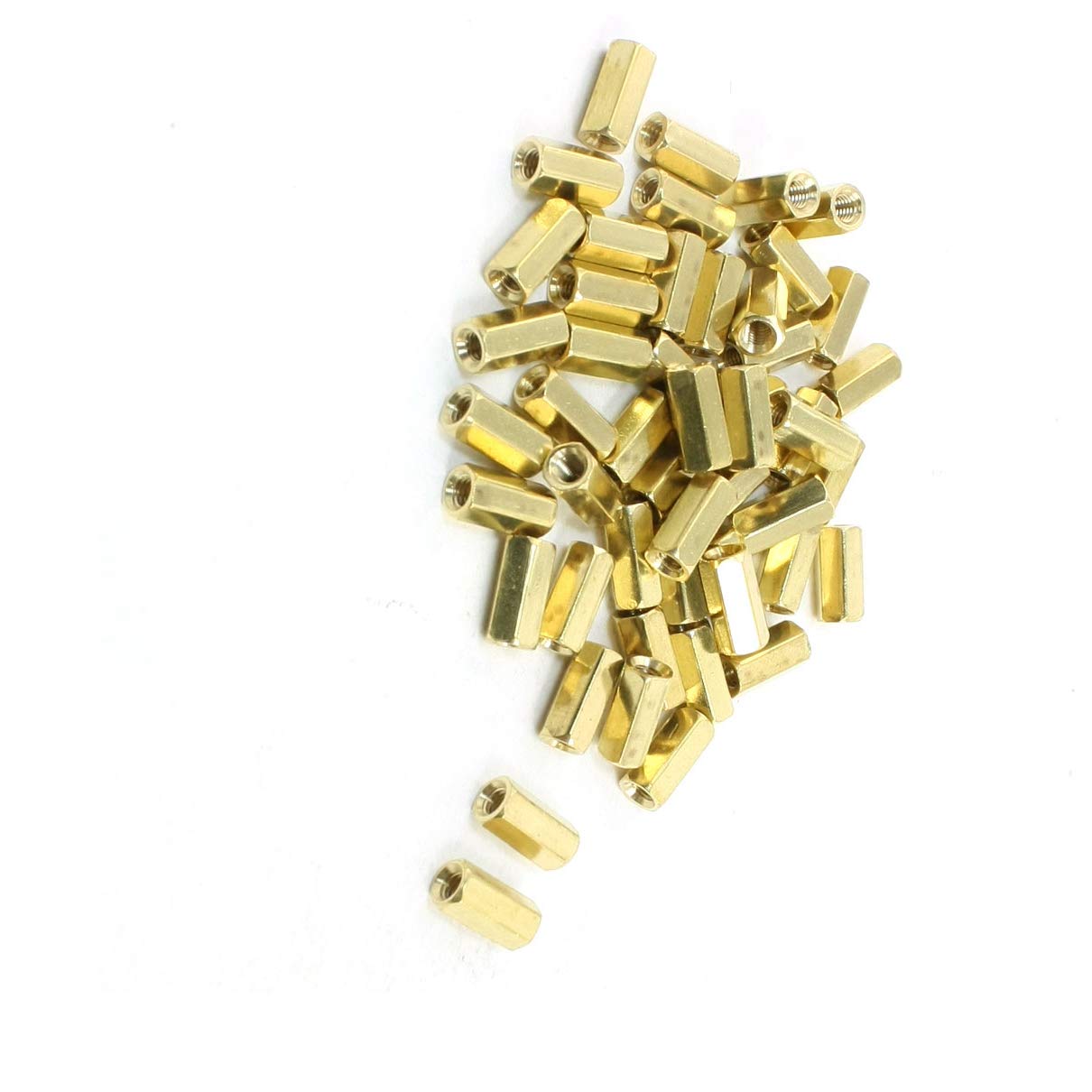 Aexit 50 (transmission) Pcs Brass M3x10mm Female Screw PCB Hex Pillars (76ry171qf149) Standoffs Spacers-image-39