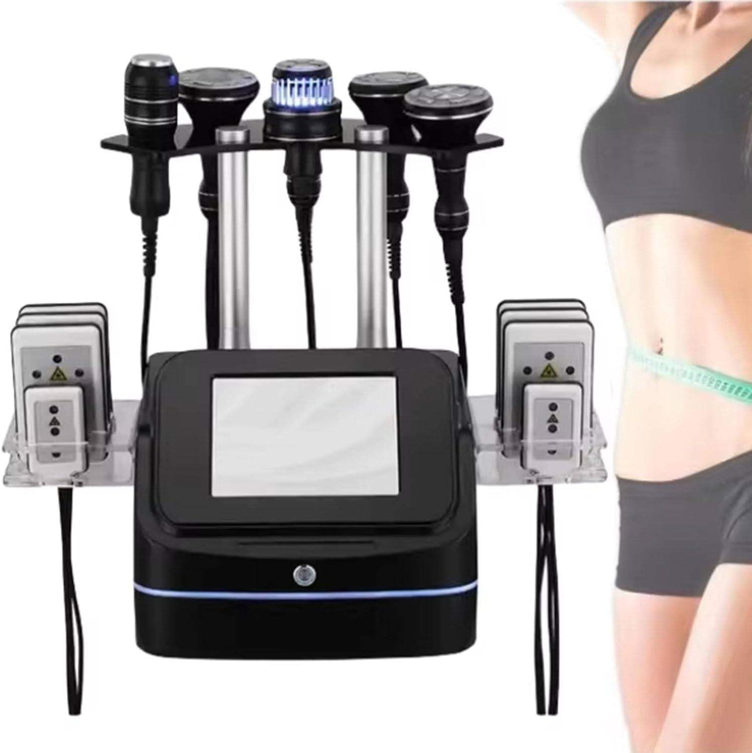 Máquina De Adelgazamiento por Cavitación 7 En 1 40K, Máquina Masajeadora De Rejuvenecimiento De La Piel con Radiofrecuencia Facial Y Corporal, para Tensar La Piel Y Reducir La Grasa