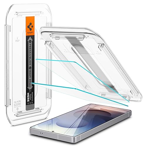 Spigen Tempered Glass Screen Protector [GlasTR EZ FIT] designed for Galaxy S25 Ultra [Case Friendly] - 2 Pack | Tempered Glass, GlasTR EZ FIT, designed for, Case Friendly