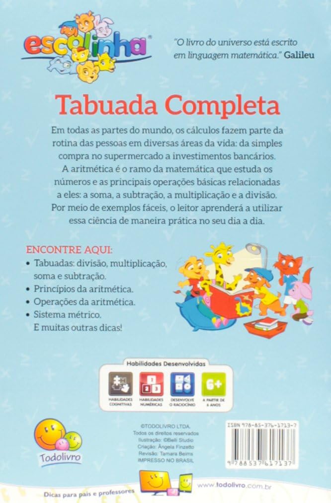 Escolinha Tabuada Completa: K12