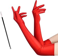 1920s Long Gloves for Women Opera Evening Stretch Satin Smooth Wedding Party Dress Charleston