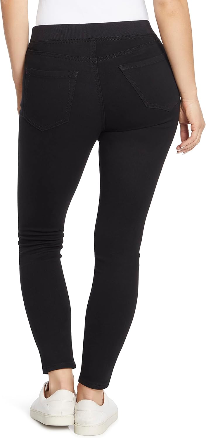 l.e.i. Womens Dorm Pull on Tie Front Jegging Knit Denim Pant Standard