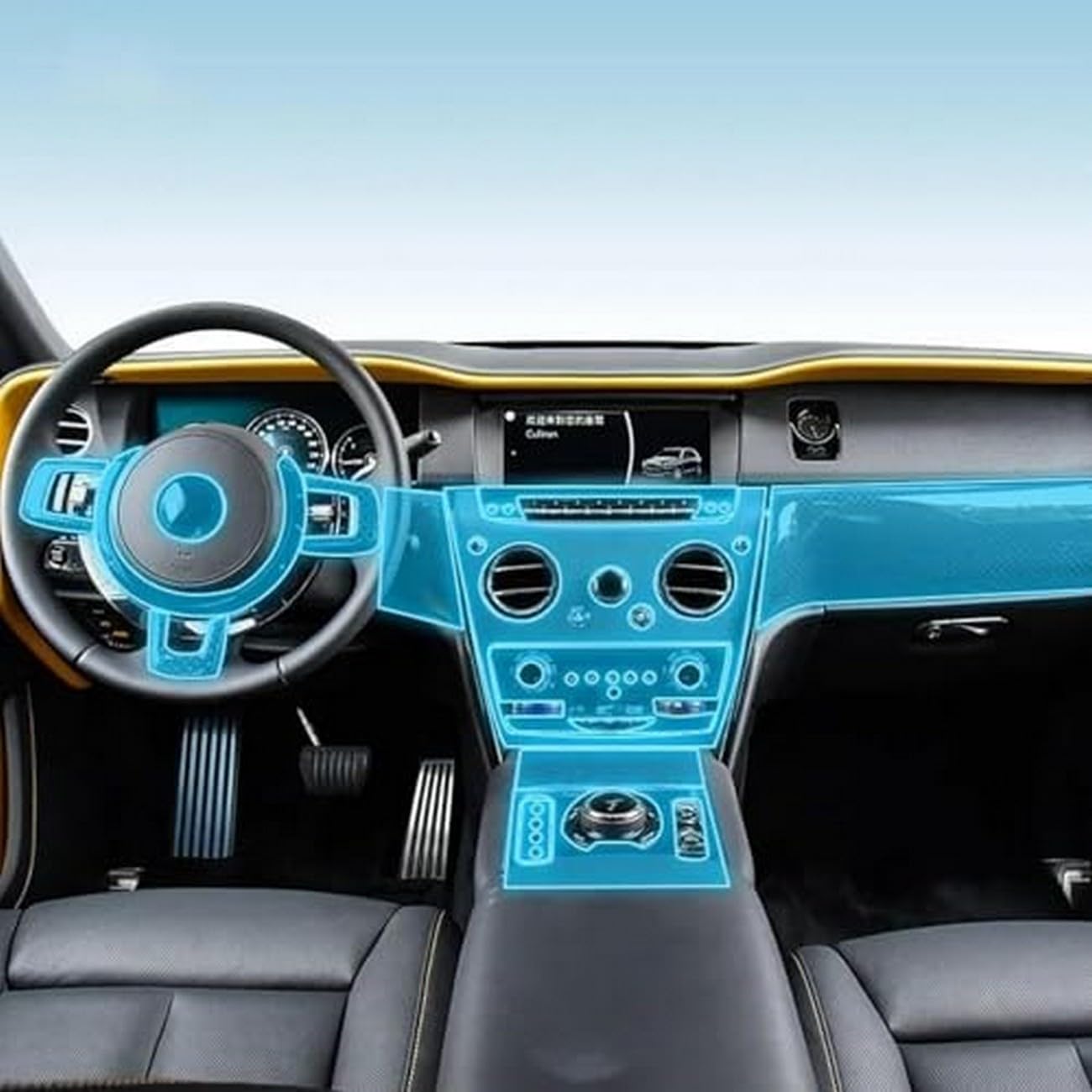 Película protectora de TPU transparente y premium para consola de lujo Rolls-Royce Cullinan PPF