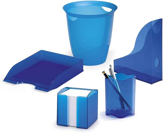 Durable 1701712540 Magazine File Basic, 6 Pieces, Blue Transparent