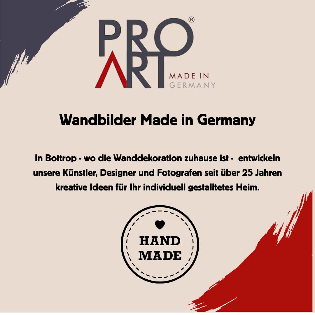 Pro-Art Leinwand Bilder 60x80 cm Abstrakt Beige Braun Modern Wandbilder Wohnzimmer hochwertiger Druck handgefertigt in Deutschland