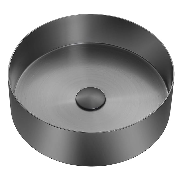 Buy Zeek Stainless Steel Gunmetal Black Bathroom Sink Above Counter