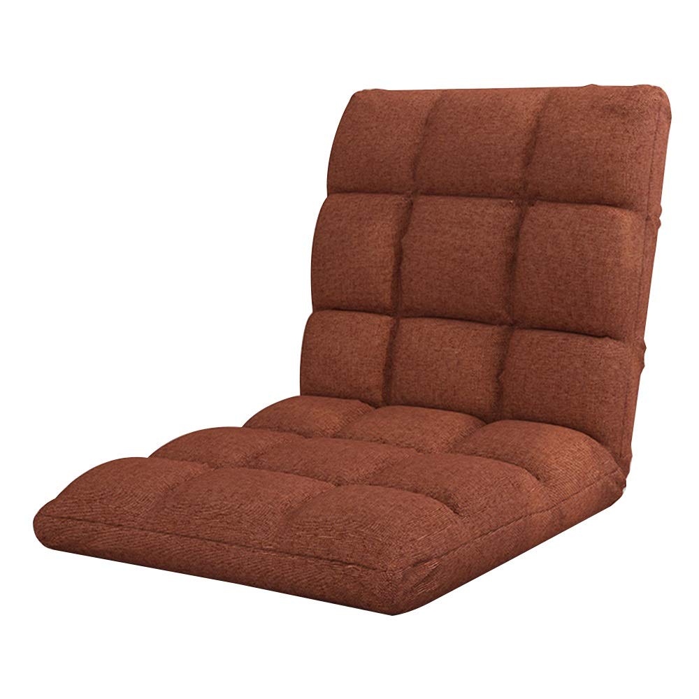 Genérico Silla de meditación Plegable de 5 velocidades, Ajustable libremente, de un Solo Piso, con Respaldo, sofá Perezoso, extraíble y Lavable, para balcón y Dormitorio (Color: Verde)