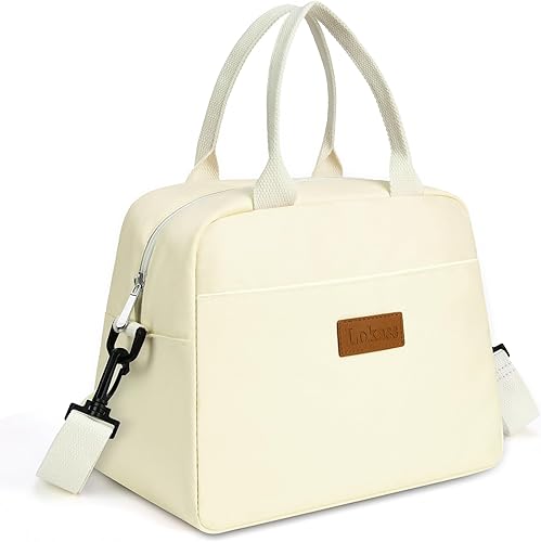 Miniatura 8 de LOKASS Lonchera para mujereshombres, lonchera aislada para adultos con bolsillo frontal, pequeña y bonita bolsa de almuerzo para el trabajo, bolsa