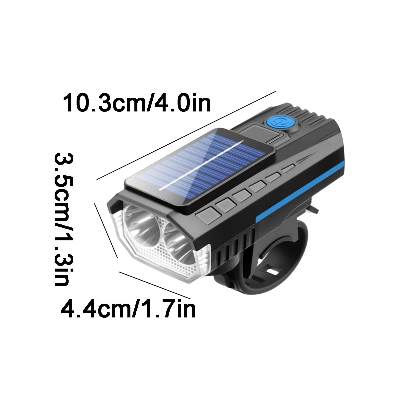 Compacto Timbre de Bicicleta de plástico, Faro for Bicicleta de montaña, bocina for conducción Nocturna, Timbre Recargable súper Fuerte, Equipo de Ciclismo fácil de Instalar
