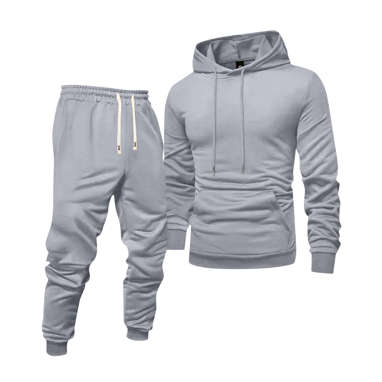 Générique Męskie spodnie dresowe dwuczęściowy zestaw dresowy polar bawełna jesienna casualowa z długim rękawem kieszenie ciepły miękki wygodny trend fitness A120