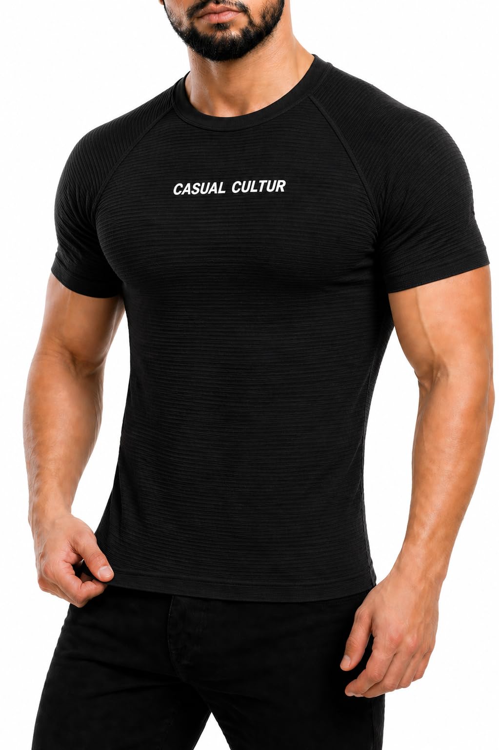 Compression T Shirt for Men | Athletic Fit Gym Workout Tshirt | Half Sleeve Running & Training Wear-picture-12