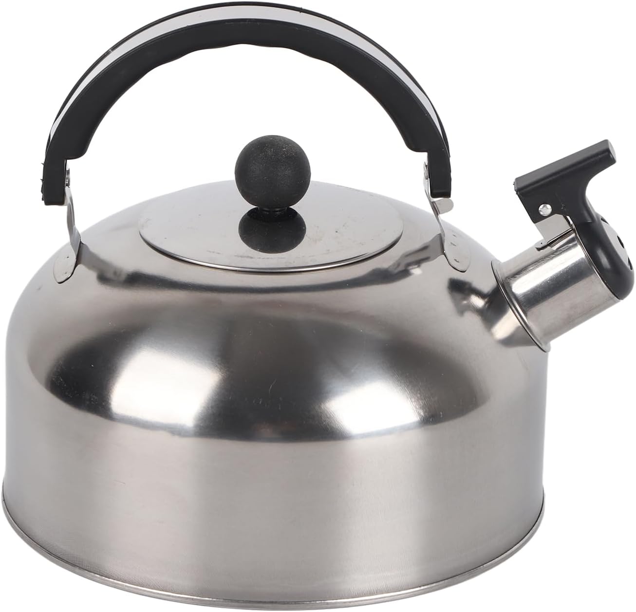 3L Stainless Steel Whistling Camping Bottle Lightweight Kettle for Camping Trips (Stainless steel color)