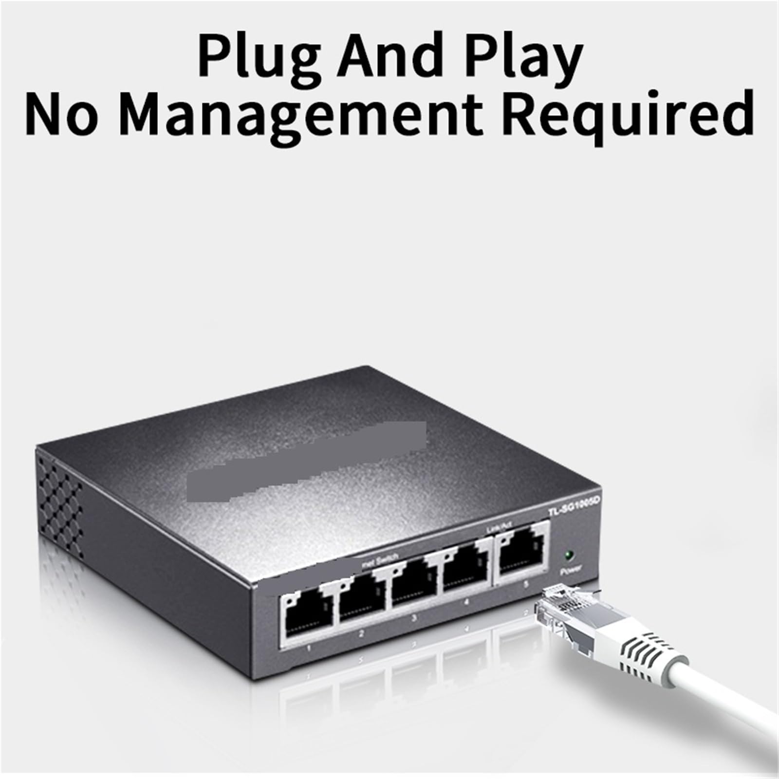 Switch Ethernet Gigabit a 5 porte 1000BASE-T Plug and Play Hub di rete splitter Internet TL-SG1005D (adattatore UK)