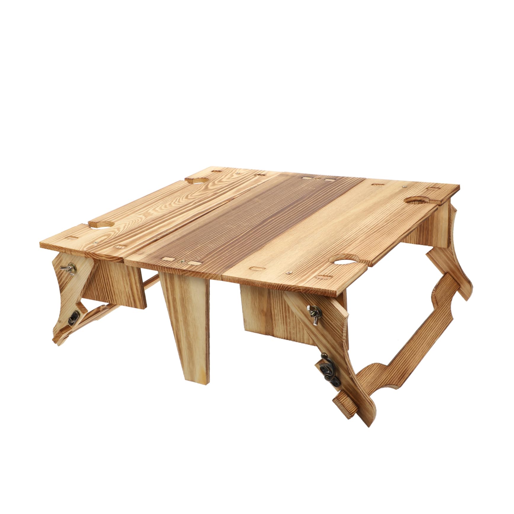 Table de pique-nique pliante en bois avec panier multifonction YARNOW couleur aléatoire