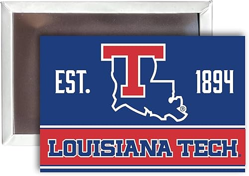 R and R Imports Louisiana Tech Bulldogs - Imán para refrigerador de 2 x 3 pulgadas, paquete de 4