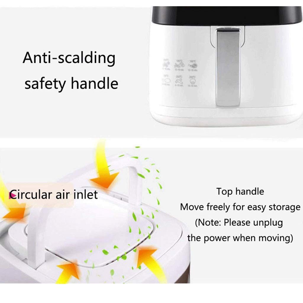 Friggitrice ad Aria, 2,5 l, friggitrice ad Aria Calda elettrica da 1400 Watt, Forno e fornello Senza Olio per arrostire, Touchscreen Digitale a LED, Giorno della commemorazione Beauty Comes