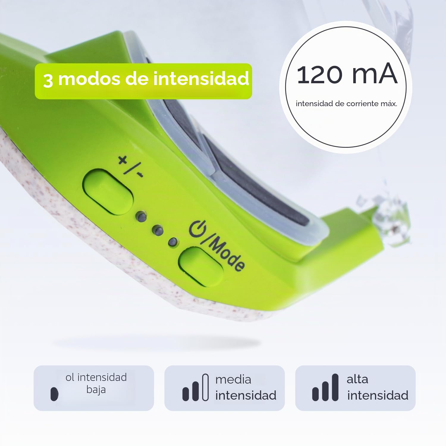 GESS Kuper - Gafas de microcorriente con 3 modos de intensidad, recargables, antienvejecimiento, levantamiento de la piel del contorno, microcorrientes faciales, estiramiento facial y antiarrugas