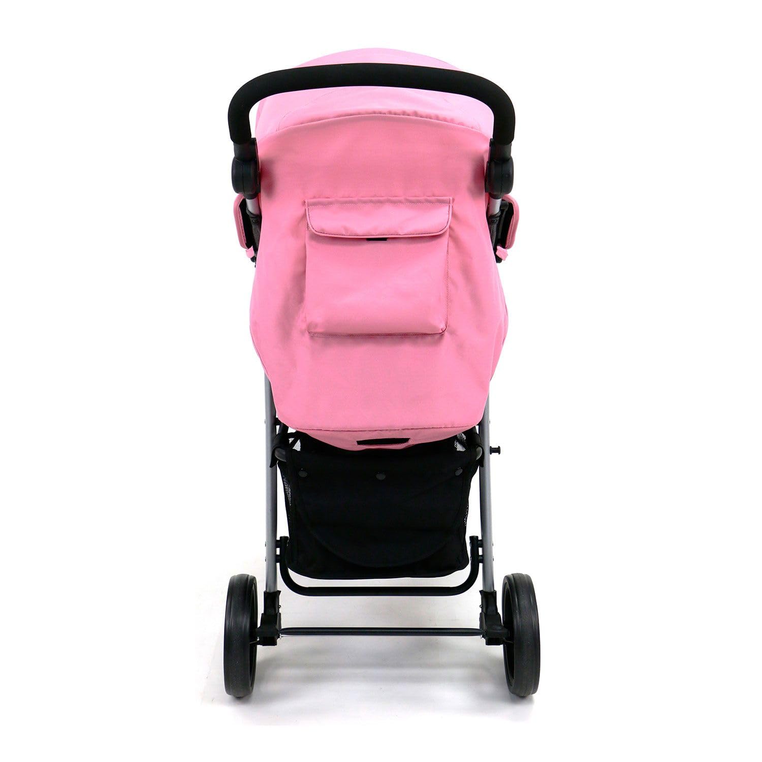 Paris, passeggino reclinabile e compatto, per bambini fino a 24 kg, capotasto SPF50+, imbracatura a 5 punti, manubrio regolabile, pieghevole facile, rosa