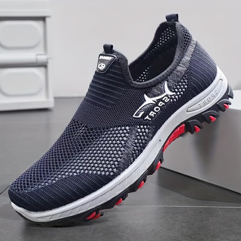 Men's Breathable Mesh Slip-On Sneakers - Lightweight Comfortable Low-Top Shoes, Casual & Light Sports Wear, Spring/Summer Collection4
