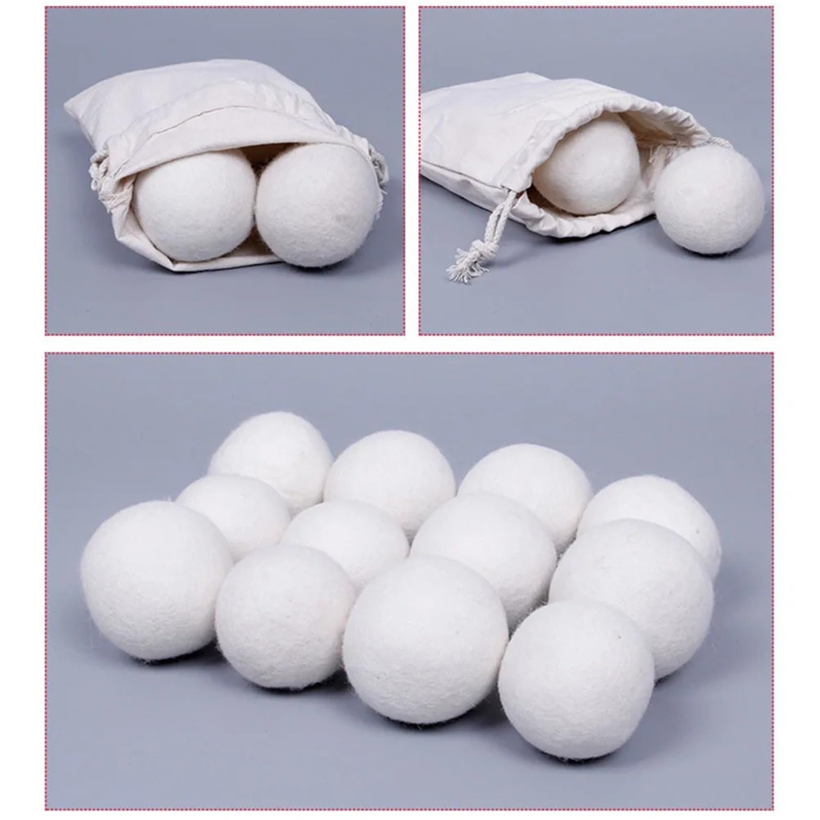 Trocknerbälle, Wiederverwendbare Trocknerbälle for Wäsche, Weichspüler, 3–5 cm, verschiedene Größen(3cm 6PCS)