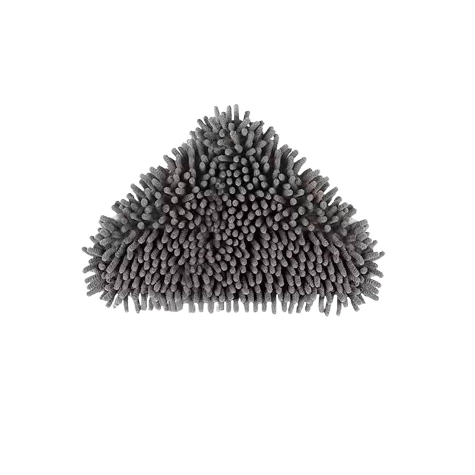 Recambios De Fregona Triangular De 3 Piezas, Microfibra | La base triangular giratoria de 180° llega a las esquinas y al vidrio; Agarraderas de microfibra de felpa for polvo fino.