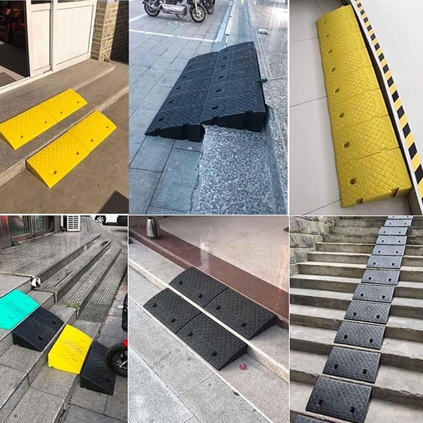 Rampa portátil de PVC negra para vehículos y sillas de ruedas miniatura 5