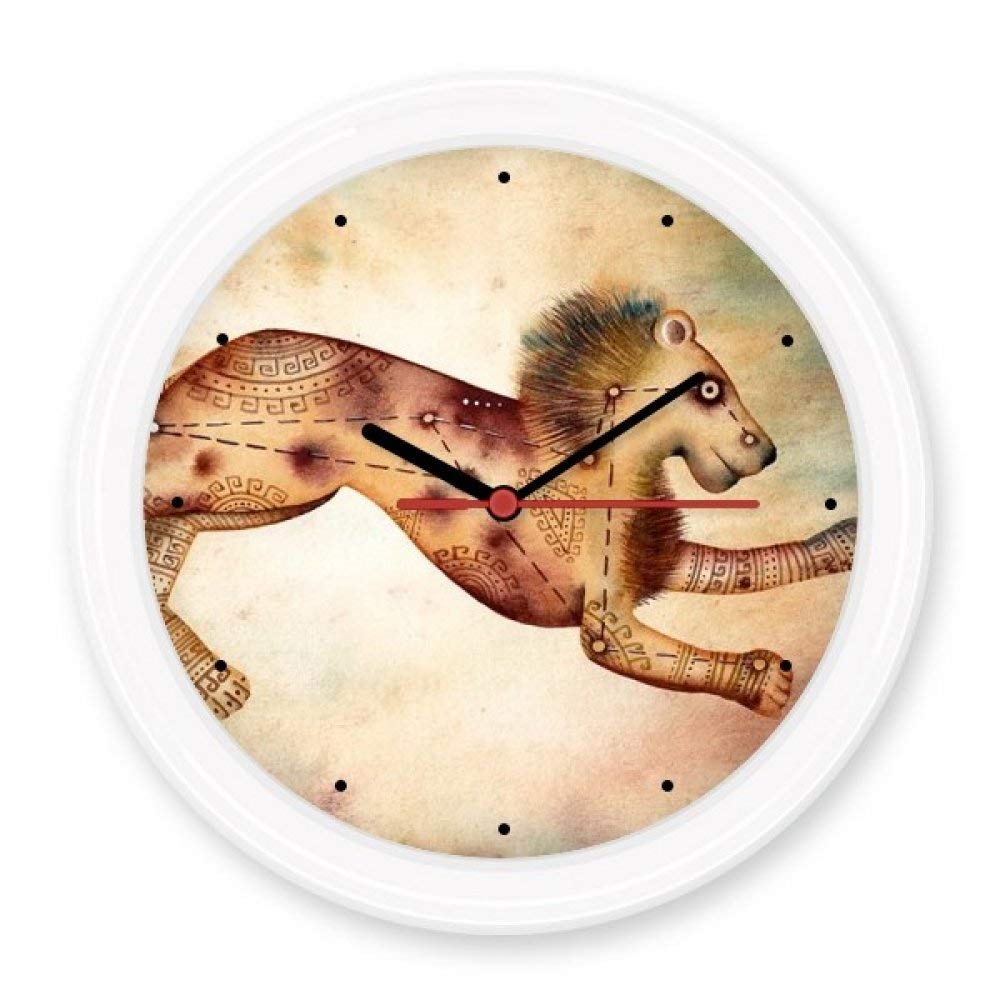 Horloge murale Lion silencieuse à pile pour chambre