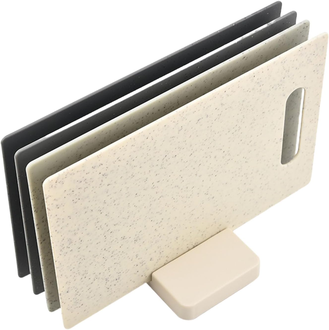 Ergonomic Cutting Board Set With Vertical Storage Rack Base & Dishwasher Safe Design For Compact Kitchens Hygienic Kitchen Cutting Boards For Families