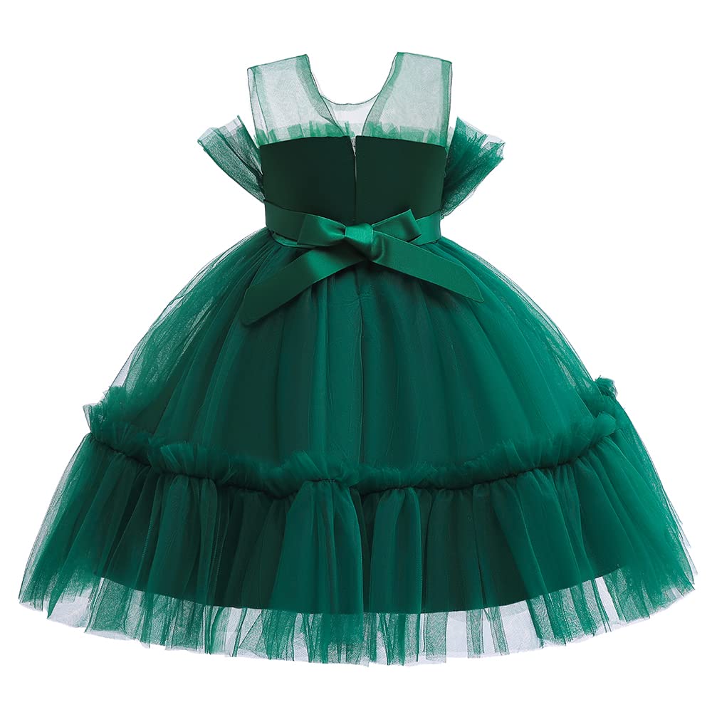 6M-9T Säugling Baby Mädchen Rüschen Ballkleid Party Festzug Spitzenkleider