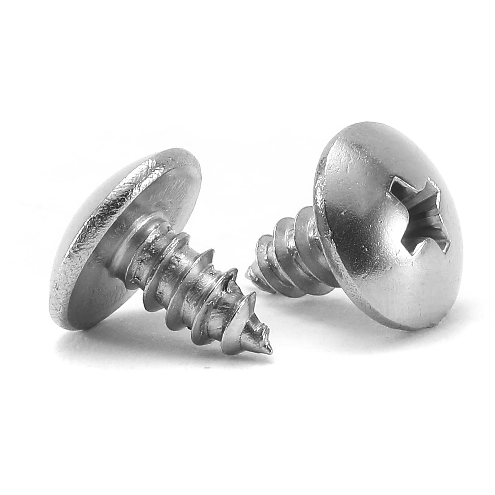 #4 x 3/8" Wood Screw 100Pcs Truss Head Phillips 18-8 (304) Stainless Steel Fast Self Tapping Screws by SG TZH