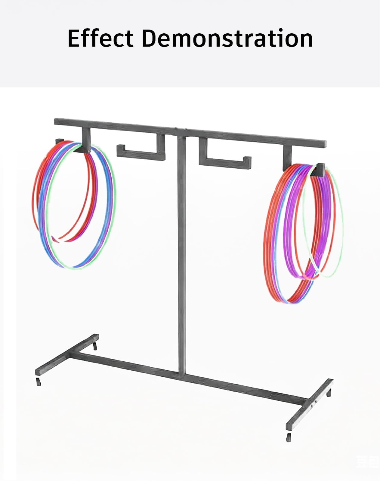 Hula Hoop Aufbewahrungsständer mit Rädern, Hula Hoops Organizer für Yoga Studio und Zuhause, Aufbewahrungswagen für Kunststoff Hula Hoops