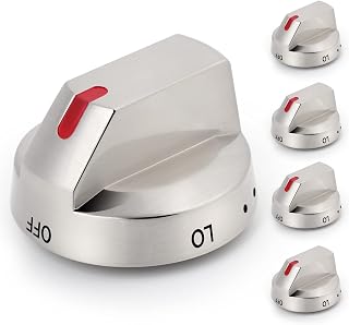 DG64-00473A Stove Knobs - Upgraded Stove Knobs Replacement Compatible with Samsung Gas Range - Stainless Steel Range Replacement Knobs for Samsung NX58K7850SS NX58H5600SS NX58J7750SS - 5 Packs