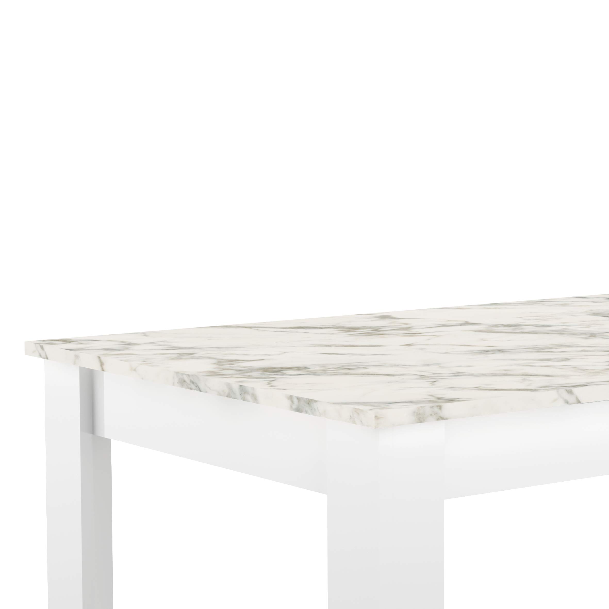 TemaHome Nice Tavolo da Pranzo, Particle Board, Bianco (Marble), 110 x 70 x 73.4 cm