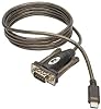 Tripp Lite 6ft 2-Port USB to DB9/ RS 232 Serial Adapter Cable FTDI, COM Retention M/M 6' (U209-006-2)