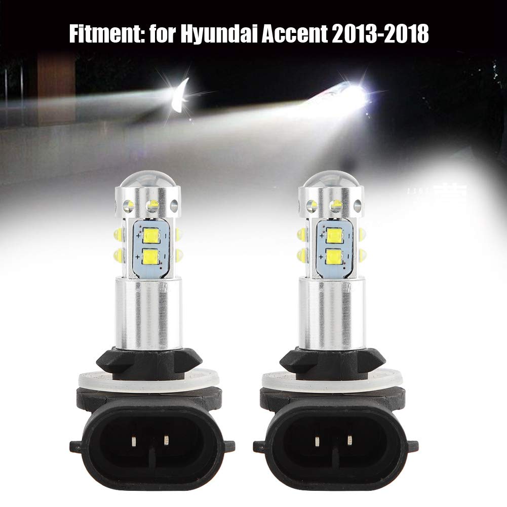 Akozon Gruppi fari fendinebbia, 2pc cob led 50w 6000k 886 Lampadine fendinebbia per auto Lampadina a LED Indicatori di direzione del motore Fendinebbia Lampadine fendinebb