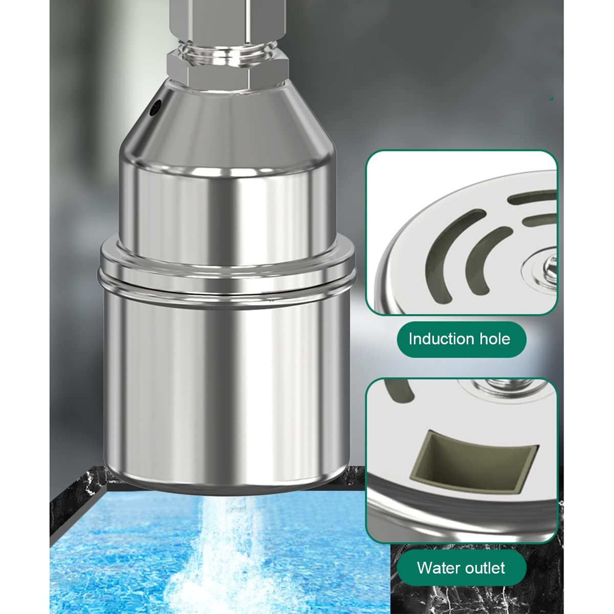 Valvola a galleggiante in acciaio inossidabile, Valvola a galleggiante con controllo automatico del livello 'acqua da 3/4", valvola a galleggiante a sfera in acciaio inossidabile con ingresso acqua su