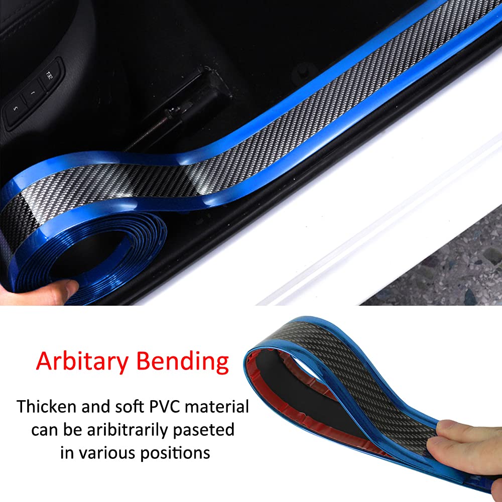 Car Door Sill Sticker (3M*5CM) Carbon Fiber Scuff Scratch Resistant