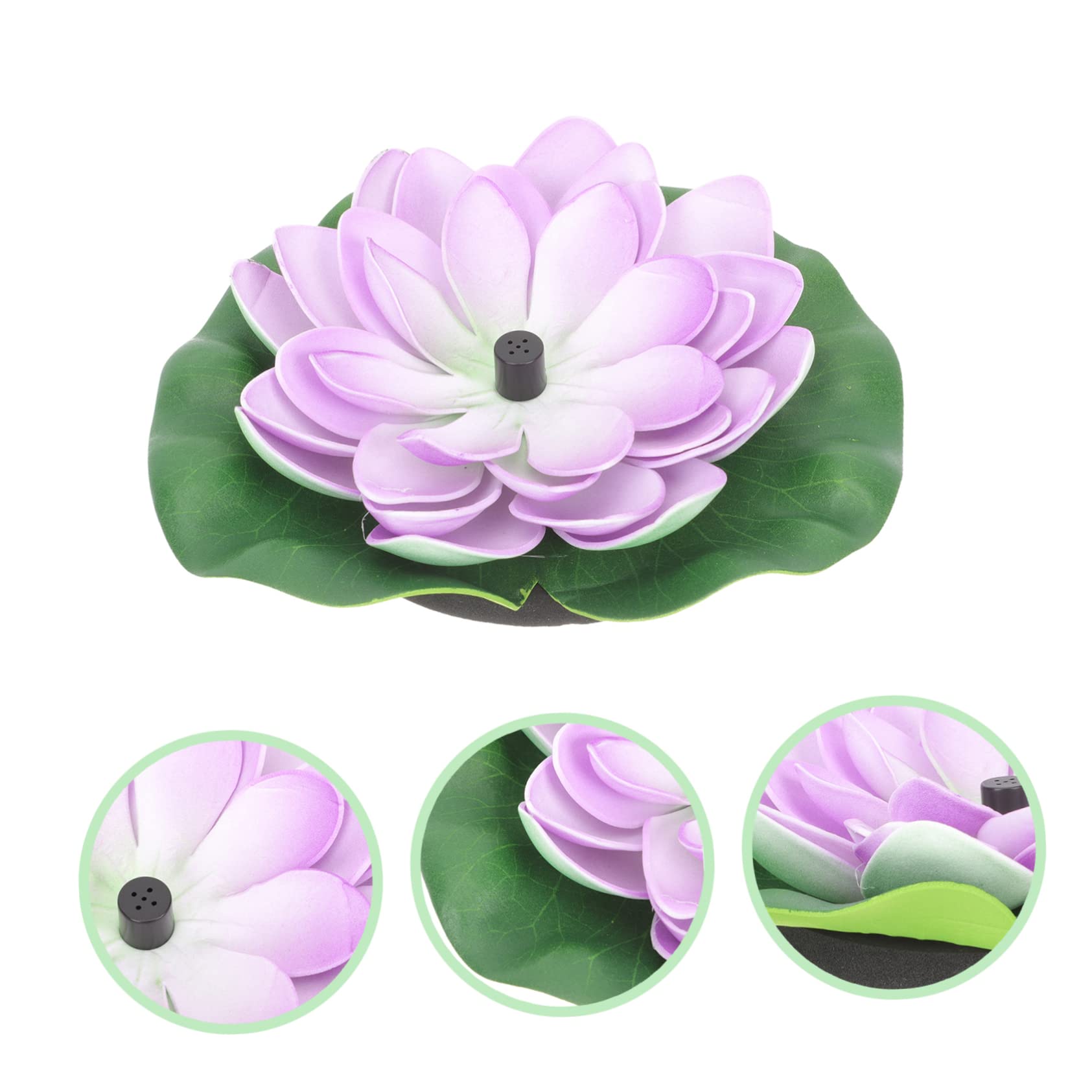 Fontana Solare Loto da Giardino Porpora Abs Automatica 7v | Effetto Galleggiante per Waterscape, Testa 100cm e Portata 180 L/h, Potenza 1.2w
