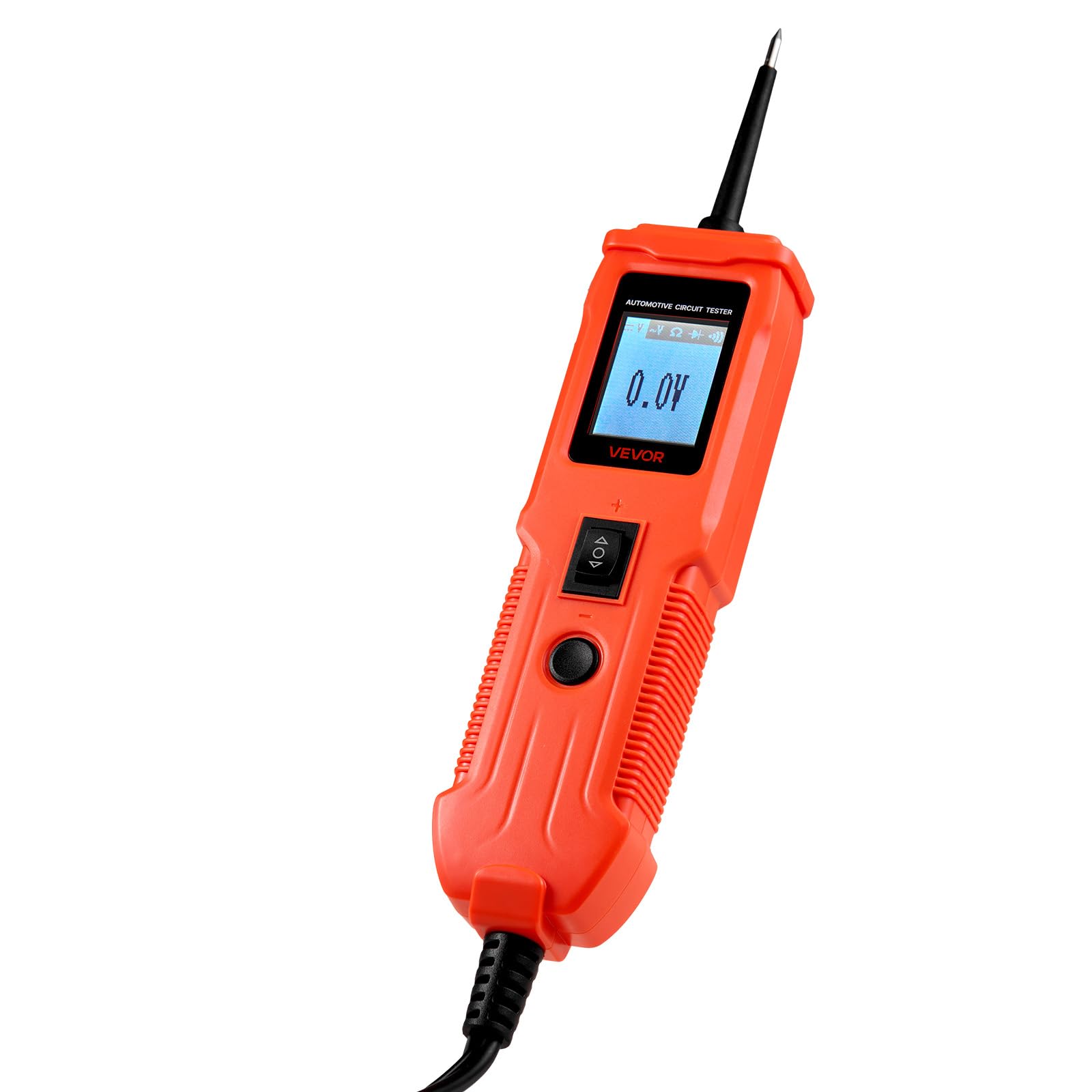 VEVOR Tester Elettrico per Circuiti Automobilistici, Tester di Tensione CC 8-35V con Cavo da 6 m, Display a Colori TFT Illuminazione, Test di Polarità, Continuità, Tracciamento di Linee, Diodo
