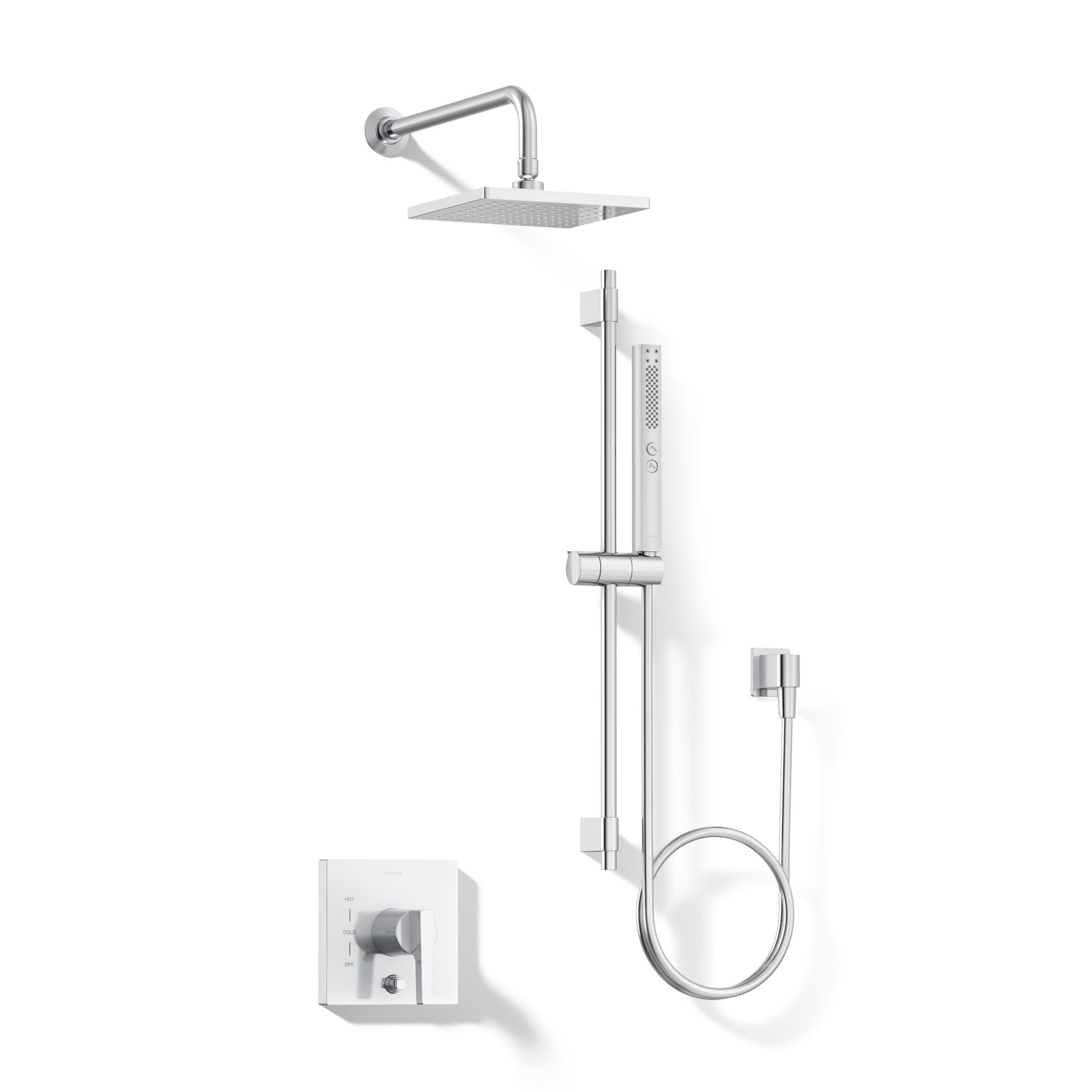 Kohler K-26273-Y-CP Honesty Shower Kit with Showerhead, Handshower