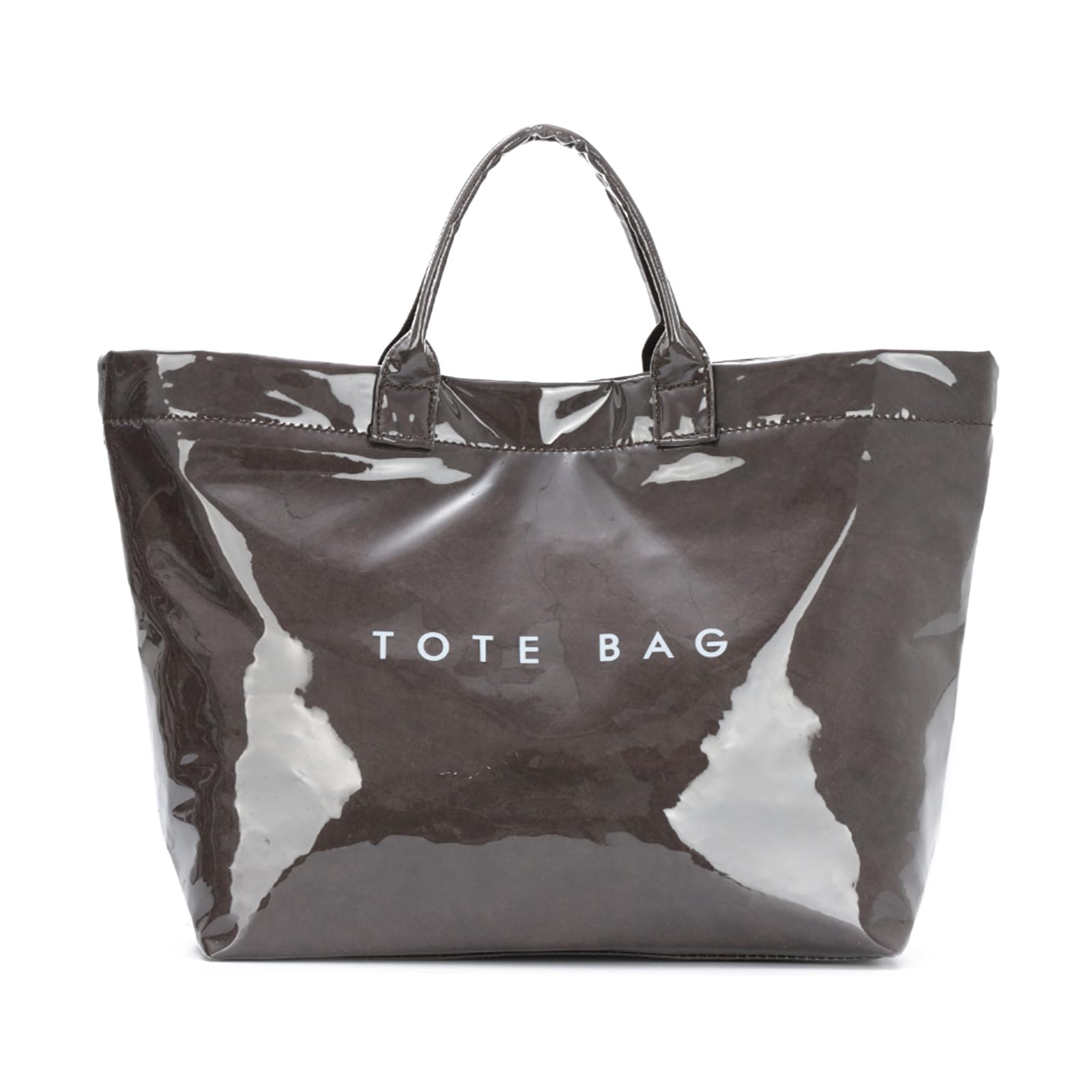 GOKTOW PVC Tote Bag Waterproof 21L with Paper Lining 2 Inner Pockets Zipper Closure Resistant Work Travel Bag